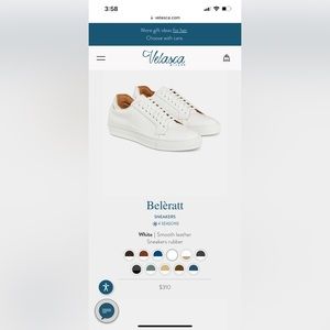 Velasca Belèratt Italian Leather Sneakers. Size 45 or 12US. Like New. Thanks.